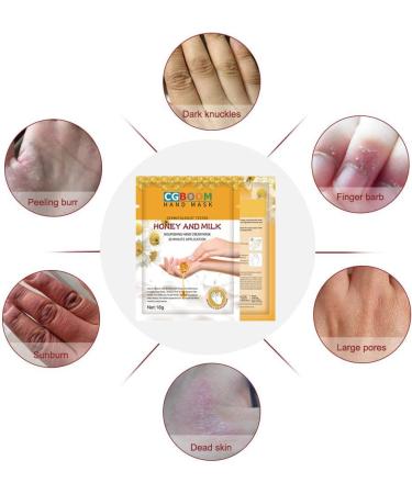 3 Pairs Collagen Infused Moisturizing Gloves for Dry, Aging, Cracked Hands - Honey & Milk Formula - Buy Online on GoSupps.com