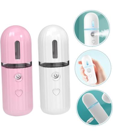 Healeved 2pcs Moisturizing Sprayer USB Face Handy Sprayer Facial Humidifier Handheld Skin Steamer Abs - Buy Online on GoSupps.com