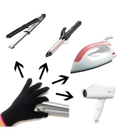 Flat Iron Travel Mat & Heat-Resistant Glove | Lessmon Black Matte - Protect Your Curls & Styling Tools (22.9 x 16.5 cm) - Buy Online on GoSupps.com