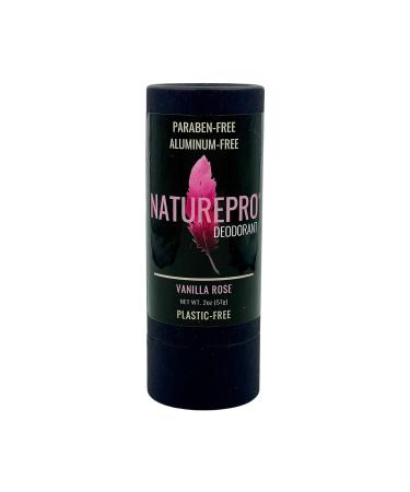 NaturePro All-Natural Deodorant for Men and Women - Paraben-Free, Aluminum-Free, Cruelty-Free - Coconut Oil and Shea Butter (Vanilla Rose) - Plastic-Free Option - Buy Online on GoSupps.com