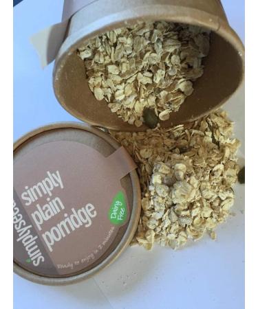 Simplyseedz Plain Instant Porridge Oat Pot 60g (9 x Pots) Compostable Recyclable Pot No added sugar High protein Prebiotic Vegan Wholegrain Unprocessed Vegan Simply Plain - Buy Online on GoSupps.com