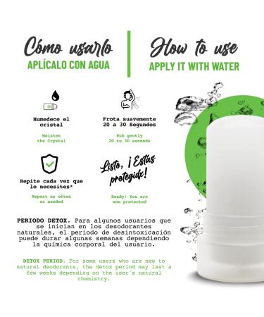 Buy Vital Green Crystal Potassium Alum Deodorant - Unscented Mineral Formula for Men Women & Athletes - 2.12oz (6 Pack) - Best Natural Deodorant for Sensitive Skin - Buy Online on GoSupps.com