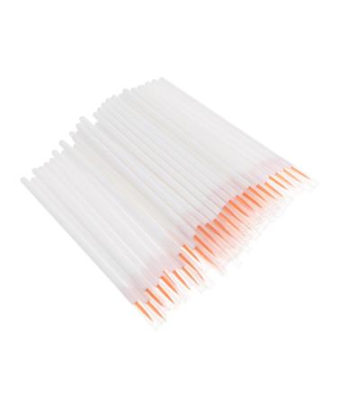 OHPHCALL 100pcs Disposable Eyeliner Brush Makeup Eyeliner Wand Eye Makeup Applicator Mini Tools White Nylon
