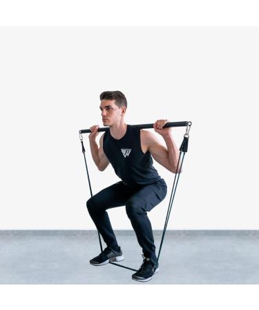 SmartWorkout Professional Resistance Bands Set - Complete 19-Piece Strength Training Package (120 kg) with Rod Door Anchor & Training Program - Buy Online on GoSupps.com