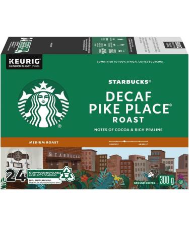 STARBUCKS PIKE PLACE Decaf Roast Medium Roast Ground Coffee K-CUP Pods 24 ct Box & Pike Place Medium Roast K-Cups Single Serve Keurig Compatible Coffee Pods for Keurig Brewers - 24 Capsules - Buy Online on GoSupps.com