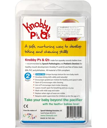 Stage 2 Teether - Red Knobby P's & Q's: Chewy Sensory Toy for Babies - Buy Online on GoSupps.com