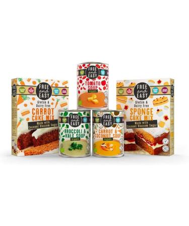 Free & Easy Gluten & Dairy Free Carrot Cake Mix Coconut Blossom Sugar 350g - Buy Online on GoSupps.com