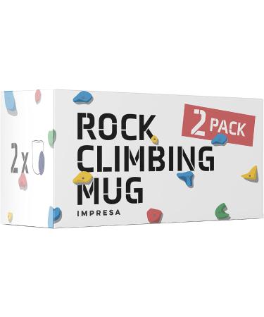 2 Pack XL 15oz Rock Climbing Mugs with Wall Climbing Grips - Fun Gifts for Rock Climbers - Buy Online on GoSupps.com