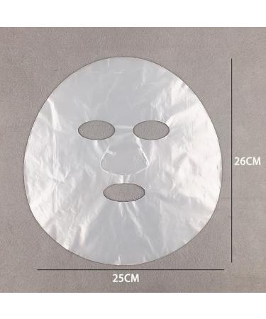 200 Sheets Clear Plastic Face Mask Facial Sheet Masks Transparent Skincare Face Masks Spa Face Moisture Masks for Women Men - Buy Online on GoSupps.com