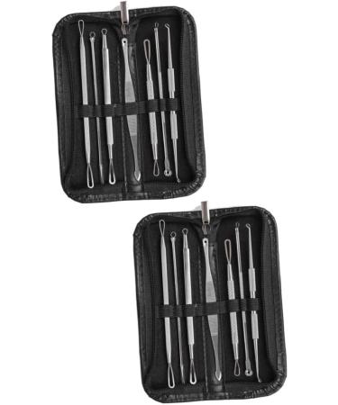 WOONEKY 14 Pcs Blackhead Extractor Blackhead Removal Tool Extractor Tools Comedone Extractor Silver - Buy Online on GoSupps.com