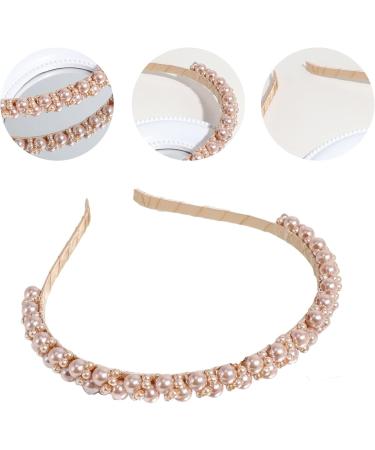 amangul Elegant Women's Hair Accessories Hairbands with Imitation Pearl Detail Fashionable Headpieces Headbands for Woman(Champagne One Size) - Buy Online on GoSupps.com