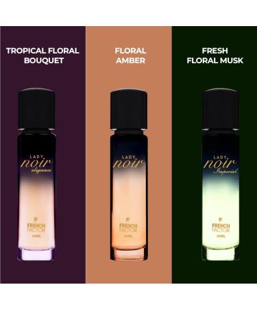 French Lady Noir Perfume Gift Set For Women Long Lasting Luxury Eau De Parfum Party Perfume Pack of 3 1.01oz each - Buy Online on GoSupps.com