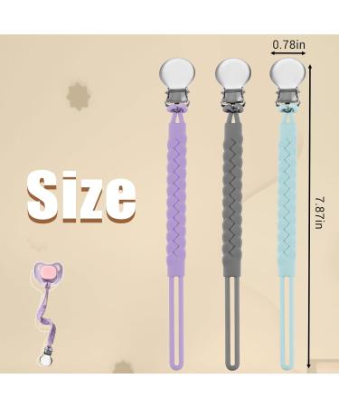 BasicsSlife Silicone Pacifier Clip for Babies - 3 Pack BPA-Free Versatile Bite Ring & Toy Holder Keeps Pacifiers Clean Fits All Sizes - Buy Online on GoSupps.com