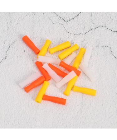 20pcs Silicone Straw Tip Metal Straw Tips Multi-Color Prevent Scald Straw Cover Food Grade Straws Nozzles Tips Fit for 1/4 Inch Wide Straws
