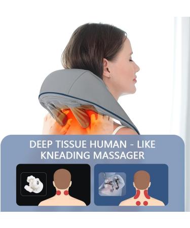 Shiatsu Neck Massage Device with Heat | 5D Deep Tissue Relief for Neck Back & Shoulder Pain | International Shipping Available - Buy Online on GoSupps.com