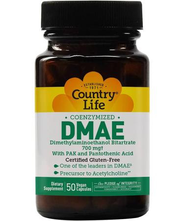 Country Life Coenzymized DMAE 700 mg 50 Vegan Capsules