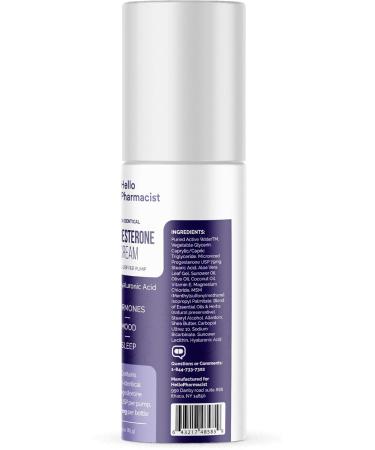 Bio-Identical Progesterone Cream 5 000mg - Max Strength 75mg USP per Pump - Hyaluronic Acid & Moisturizers - Trusted Topical Hormone Brand - HelloPharmacist - Buy Online on GoSupps.com