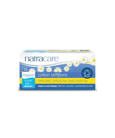 Natracare Organic Cotton Tampons Super 16 Count Super (16 Count) - Buy Online on GoSupps.com