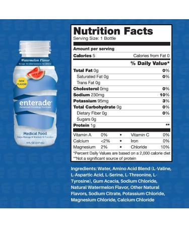 Enterade AO Watermelon 8oz | Supportive Care Beverage for GI Side Effects | Stevia-Free | 12 Bottles - Buy Online on GoSupps.com