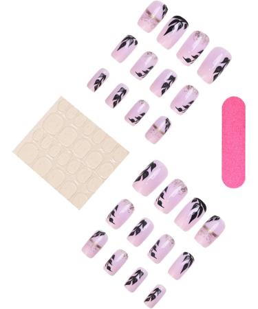 Wearable nails 24 pieces of nail pieces gold foil leaves medium wearable nail pieces ins sweet and cool wearable nail pieces nail pieces fake nail patches 1 count (Pack of 1) - Buy Online on GoSupps.com