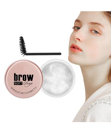 Eyebrow Soapbar Wax | Waterproof Clear Eyebrow Gel | Clear Brow Styling Wax for Eyebrow Shaping Eyebrow Makeup for Feathery & & Brow Freeze Eyebrow Styling Wax Skoulazeo