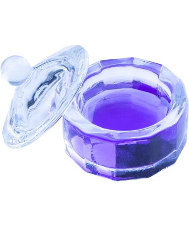 JND Professional Acrylic Liquid Monomer Dappen Dish with Lid - 12 Sided Glass Crystal Bowl for Nail Art Powder Cup - Buy Online on GoSupps.com