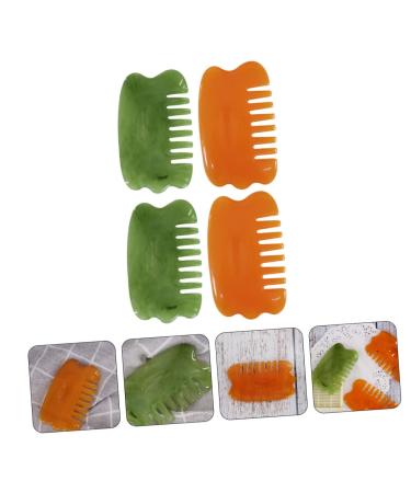 Magiclulu 4-Piece Sharp Massage Board & Hair Comb Set | Skin Care Resin Brushes & Body Massager | Enhance Your Relaxation & Hair Care Routine - Buy Online on GoSupps.com