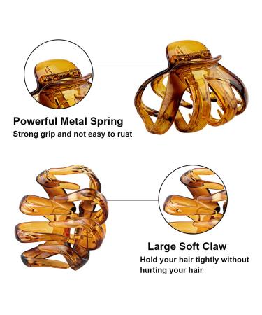 Big Claw Hair Clips for Thick Hair - 3.2'' Octopus Clips - Strong Hold Jumbo Hair Clip - 6 Packs (Black & Brown) - Buy Online on GoSupps.com