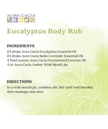 Aura Cacia 100% Pure Eucalyptus Essential Oil - GCMS Tested, 7.4 ml with Uses Insert - Buy Online on GoSupps.com