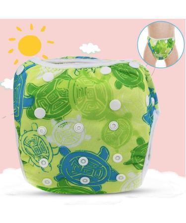 Garosa Swim Diaper Baby Infant Snap Adjustable Waterproof Swimsuit Diaper Reusable Summer Swim Nappy Training Pants for Boys Girls Swimming Lessons Free Size(Tortoise) Diapers and Diapers - Buy Online on GoSupps.com