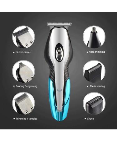 JewelryWe 11-in-1 Men's Shaver & Trimmer Grooming Kit - Waterproof Cordless Beard & Nose Hair Groomer - Buy Online on GoSupps.com