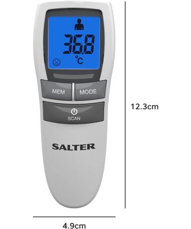 Salter TE-250-EU No Touch Infrared Thermometer - Forehead & Object Mode, Night Mode, Fever Alarm - 30 Memory Recall - Backlit Display - Instant & Accurate - for Babies/Adults - Buy Online on GoSupps.com
