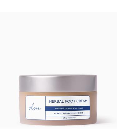 Elon Herbal Foot Cream (5 oz.)   Hydrating Foot Healing Cream w/Vitamin E & Green Tea Extract   Stimulates Skin Renewal & Instant Relief   Best Foot Cream For Dry Cracked Feet 5 Ounce (Pack of 1)