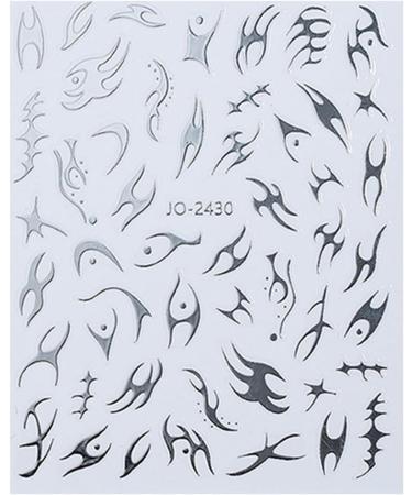 FEIlei Nail Art Decals Flames Nail Stickers Decoration for Nail Tips Beauty Decoration - Buy Online on GoSupps.com