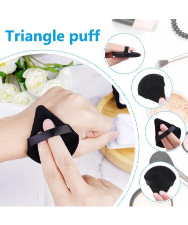 Ainiv 12 PCS Triangle Makeup Puff | Reusable Soft Powder Sponge | Wet Dry Dual-Use | Face Powder Puff for Loose Powder Foundation Cream Blush | Black - 12PCS - Buy Online on GoSupps.com