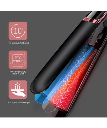 Professional Ceramic Hair Straightener Flat Iron - 35W Quick Styling 110V US Plug Fast 10 Sec Straightener for Black Hair - Buy Online on GoSupps.com