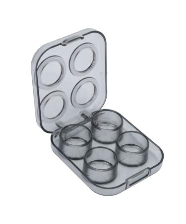 Contact Lens Case Contact Lens Container Tweezer Clip Kit Transparent Plastic Protector for Girls for Office Travel (Gray)
