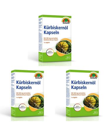 SUNLIFE pumpkin seed oil capsules 35 g (pack of 3) 50 pieces (1 pack) (pack of 3)