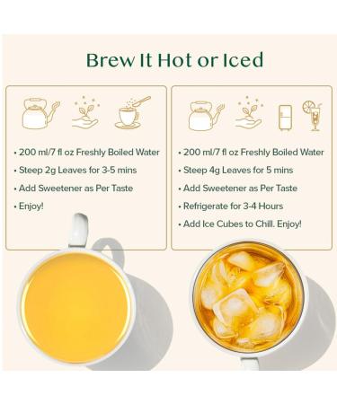 Buy Vahdam Turmeric Ginger Herbal Tea Tisane (200g) - 100% Natural | Hot & Iced Tea | Premium Ginger Tea for Wellness - Buy Online on GoSupps.com