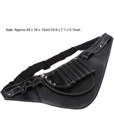 Hairdressing Bag Leather Hairdressing Scissors Pouch PU Leather Barber Shears Bag With Waist Shoulder Belt Hair Stylist Shears Comb Tools Pouch Holder (Black) - Buy Online on GoSupps.com