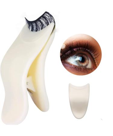 TSYFM 2Pcs False Eyelash Applicator Tool for Wear Eyelashes Plastic Lash Extension Tweezers Lash Buddy Makeup Tools Widening Remover Clip Tweezers Nipper More Convenient to Wear Lashes