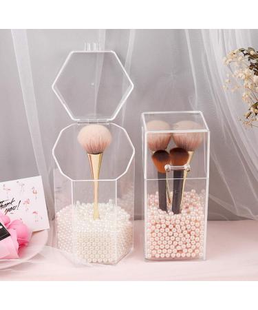 Transparent Acrylic Make-Up Brush Organizer | Dustproof Cosmetic Brush & Eyebrow Pencil Holder for Drawers | Jewelry Storage Box - Buy Online on GoSupps.com