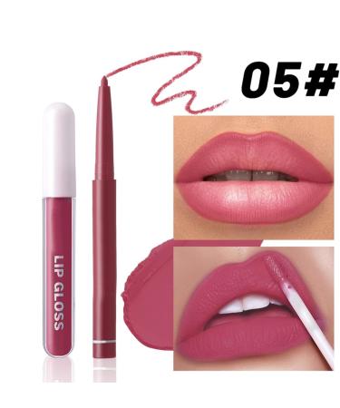  Hugsweet Hugsweet Lipstick Set with Lip Liner Lip Pencil and Lipstick | Lip Pencil Set | Long-Lasting Liquid Lipstick Set - Buy Online on GoSupps.com