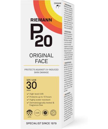 RIEMANN P20 FACE Sun cream SPF30 50g. Long Lasting UVA & UVB Protection for up to 10 hours Highly Water & Sweat Resistant - Buy Online on GoSupps.com