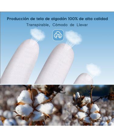 Rovtop White Moisturizing Gloves for Dry Hands/Eczema - 12 Pairs, Medium Size - Buy Online on GoSupps.com