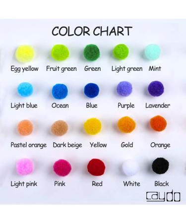 Caydo 400 Pieces 1 Inch Pompoms - 20 Colors for Crafts and DIY Projects - Buy Online on GoSupps.com
