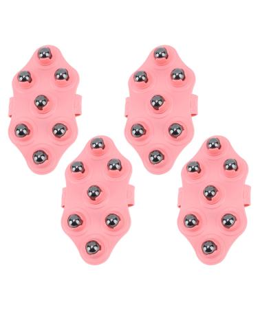 4 pieces-shaped massage shoe manual glove massage device with 7 360-degree magnetic trolley balls cellulite massage device muscle pain relief glove