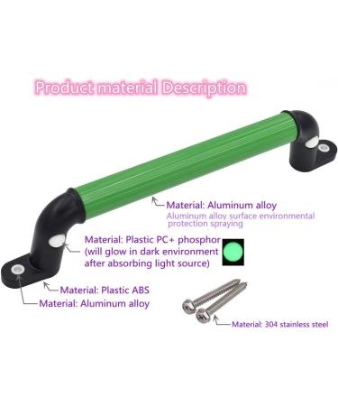 Set of 2 Luminous Green Playground Safety Handles - 13In Aluminum for Climbing Frame & Play House - Buy Online on GoSupps.com