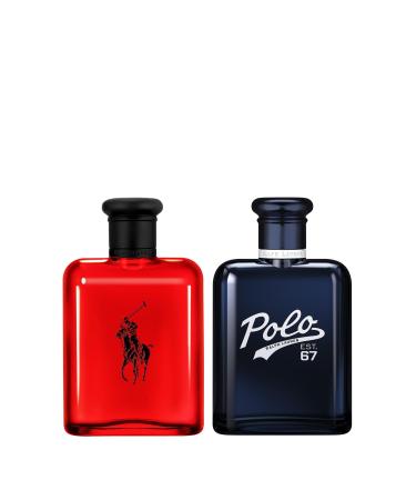 Ralph Lauren - Polo 67 Eau de Toilette & Polo Red Eau de Toilette - Men's Cologne Bundle - Polo 67 4.2 Fl Oz & Polo Blue Eau de Toilette 4.2 Fl oz
