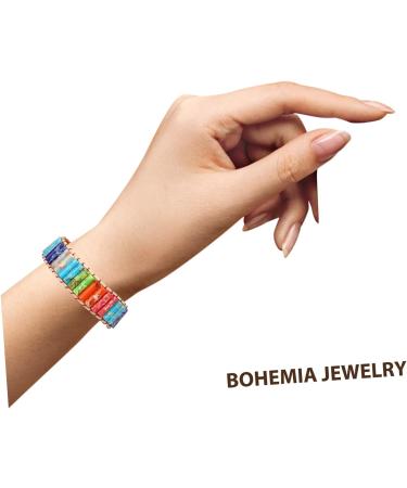 VALICLUD Natural Stone Bracelet Wristbands Bracelets Bohemian for Women Decorative Bracelet Braclet Crystal Beaded Aesthetic Bracelets for Women Boho Bracelets Manual Accessories Miss - Buy Online on GoSupps.com